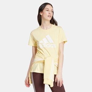 Adidas Women's Yellow Graphic Tee | Large